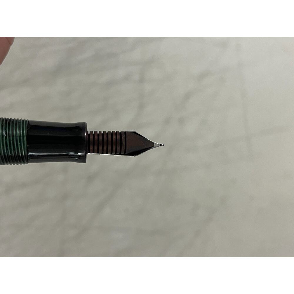 Vintage Esterbrook J Dollar Fountain Pen Green Marbled 1550 Durachrome Steel - Picture 11 of 11
